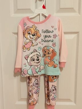 4/25$ 🐶 Paw Patrol Girls Pink 'Follow Your Dreams' Pajama Set